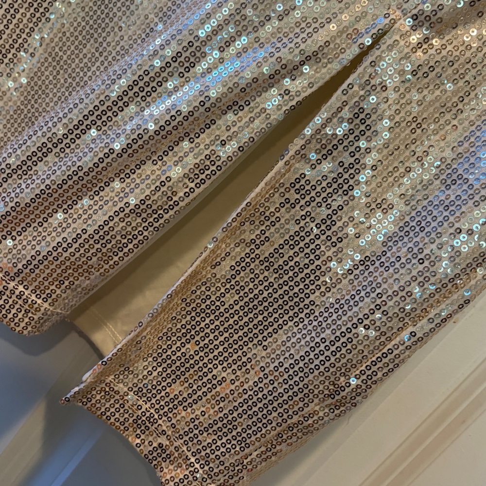 Time and Tru Gold Sequin Pencil Skirt XS - Picture 2 of 9